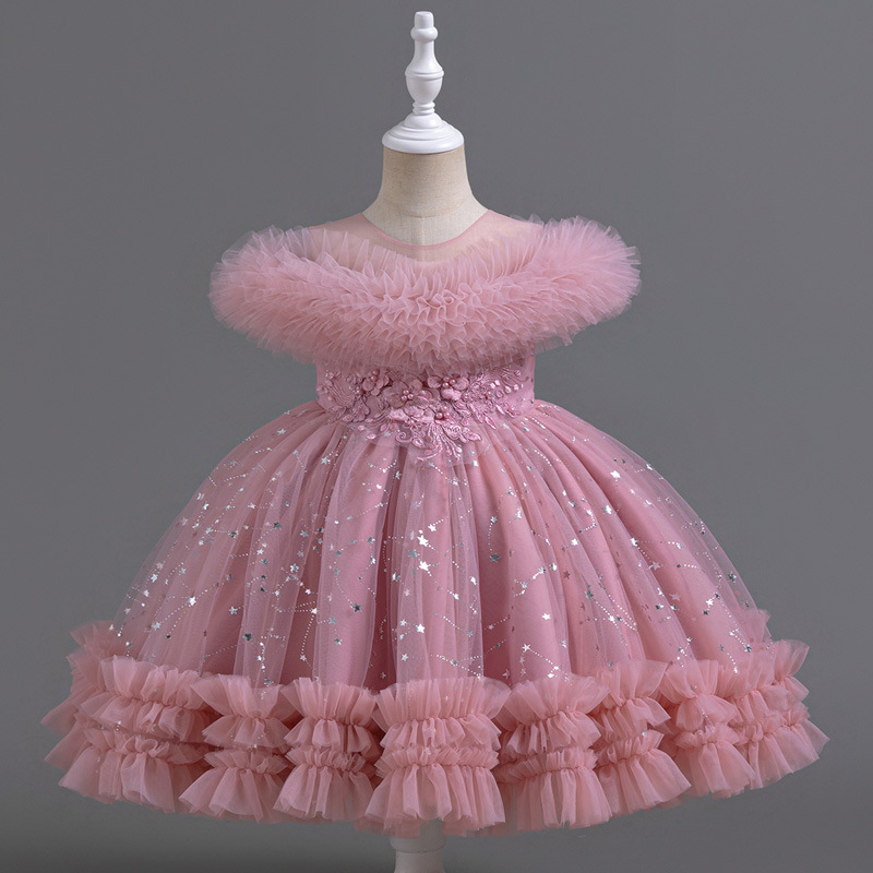 Lace Ribbon Trim - Fashion Princess Dress for Girls Sleeveless
