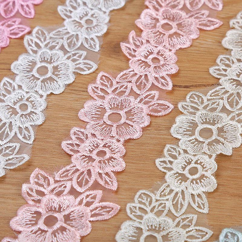 5CM Width Embroidered Organza  - Lace Ribbon Trim ulasan dan harga