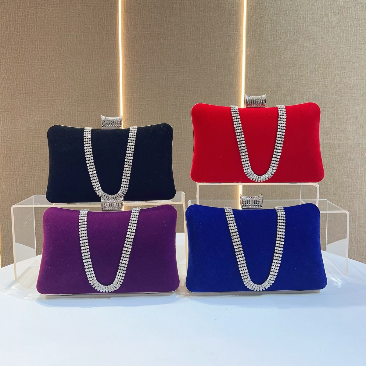 2025 Velvet Banquet Bag Women’ - Tassel Fringe Trim ulasan dan harga