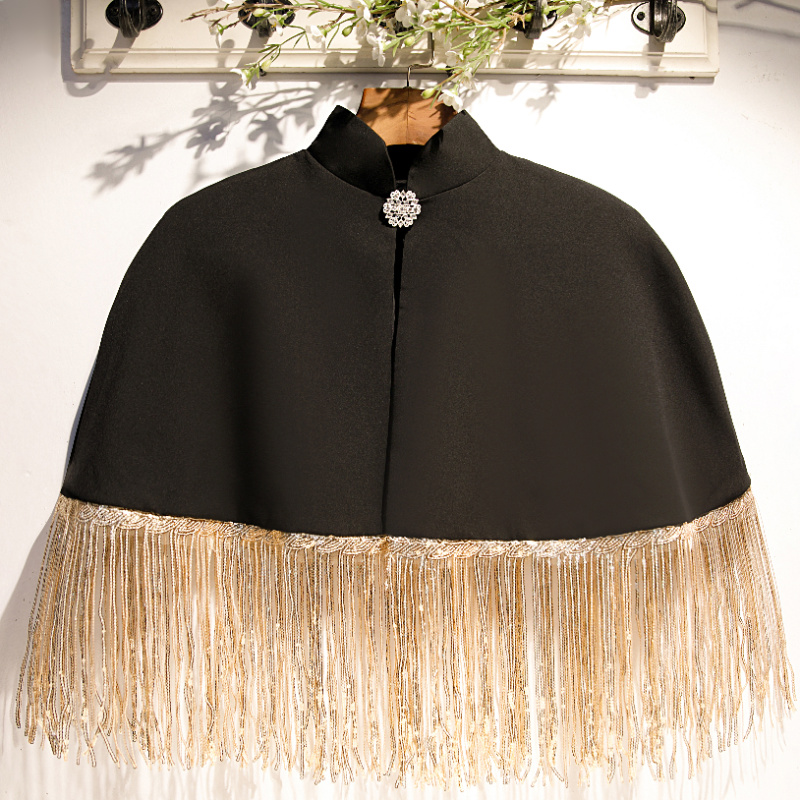 Women's Spring Summer Black Co - Tassel Fringe Trim ulasan dan harga