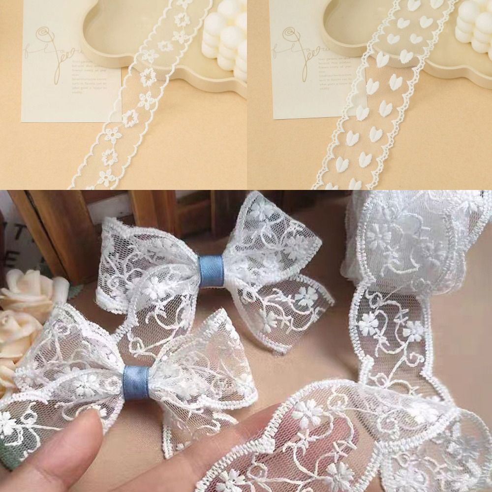 5 Yards Pure Cotton Sewing Tri - Lace Ribbon Trim ulasan dan harga