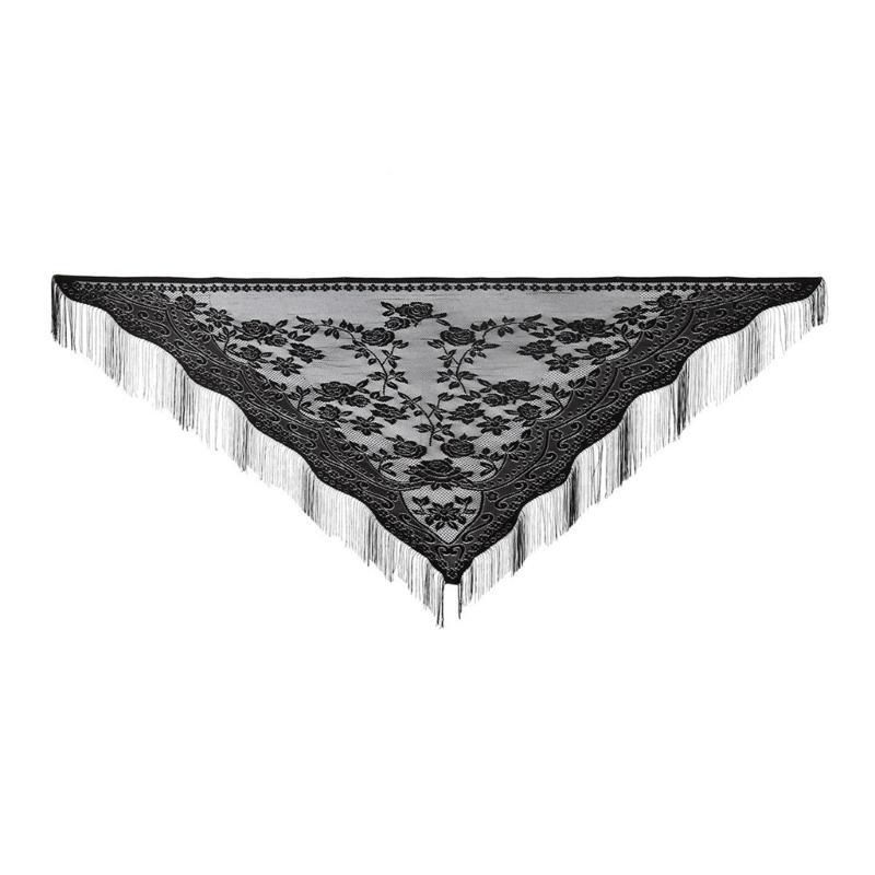 652F All Matching Lace Shawl W - Tassel Fringe Trim ulasan dan harga