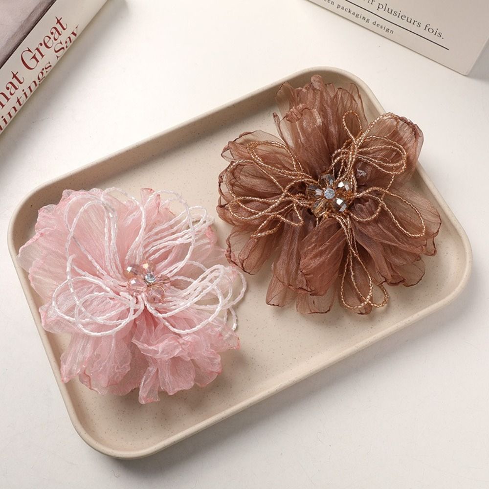 Organza Fabric Flower Patch Be - Applique Patch Flower ulasan dan harga