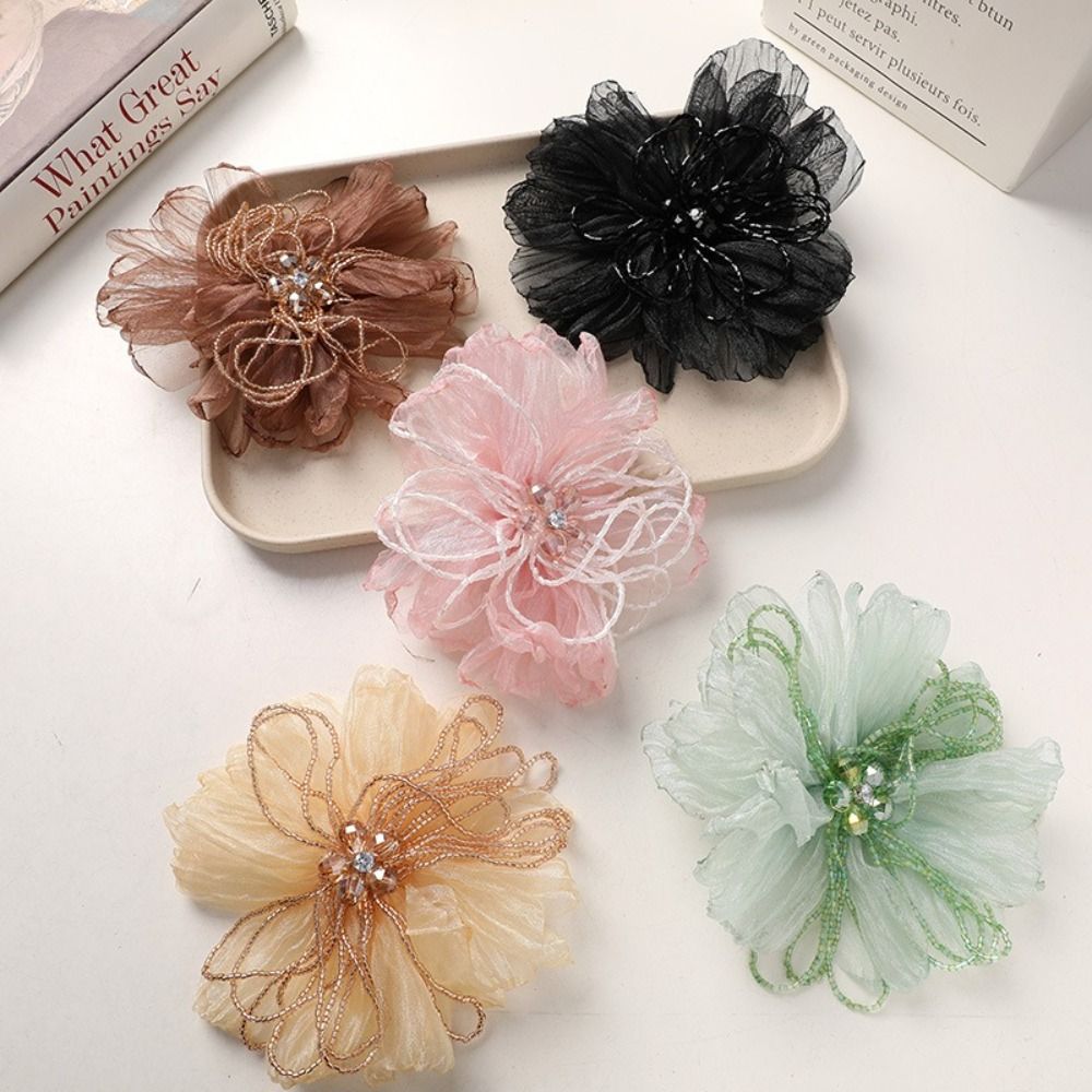 Organza Fabric Flower Patch Be - Applique Patch Flower ulasan dan harga