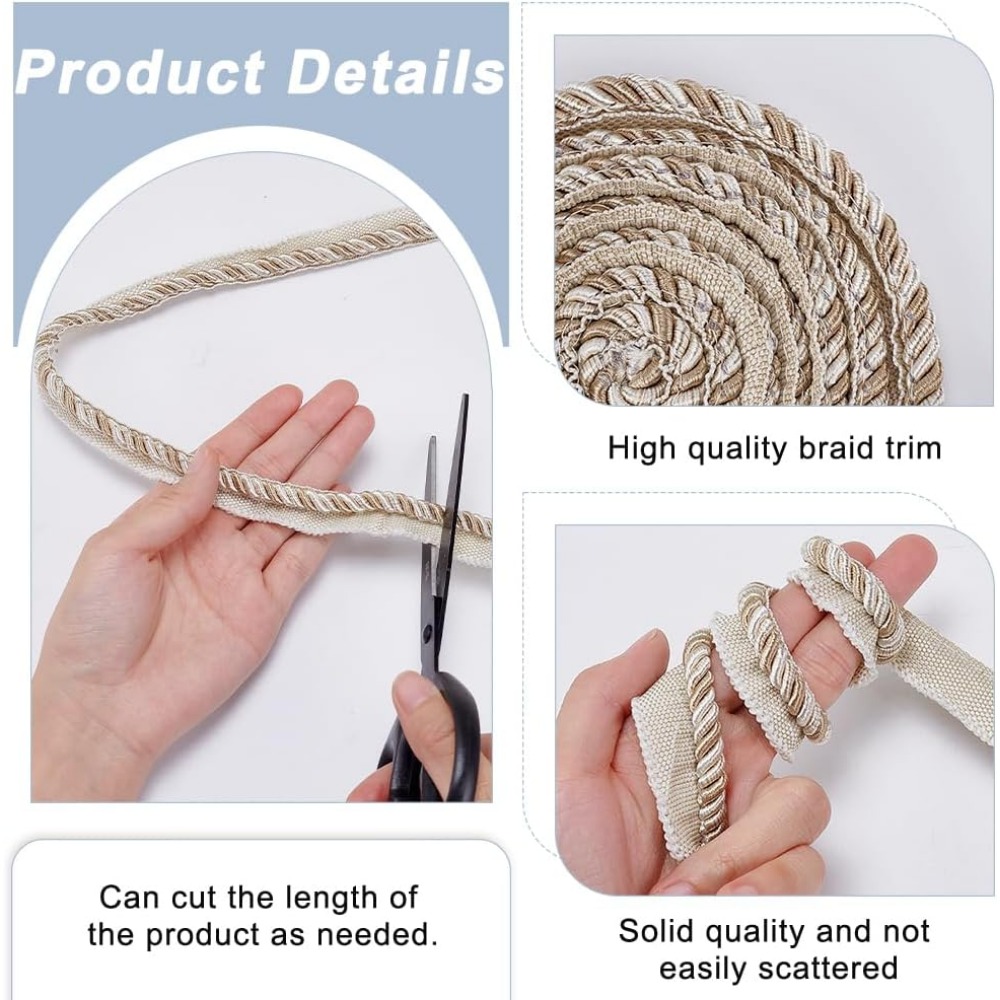 13.7 Yards Twisted Lip Cord Tr - Cord Trim Twisted ulasan dan harga